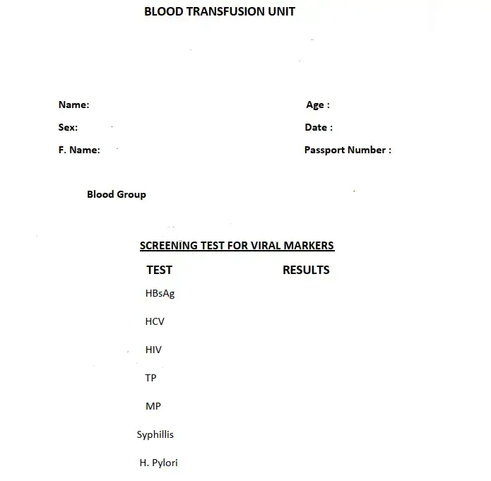 How to Make Blood Test Report Sample | Step 7 | CSC Scholarship Applying Procedure sample form
